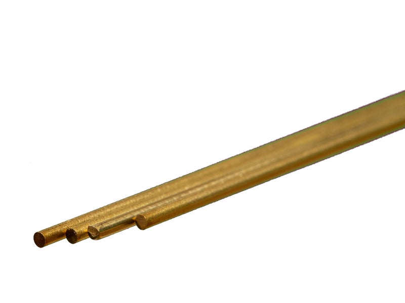 K & S Precision Metals K&S Precision Metals Round Brass Rod 9863 â€“ 2mm OD x 300mm Long â€“ DIY Crafts, Electrical, Plumbing, Jewelry, Modeling, Made in USA, 4 Rods - Image 2
